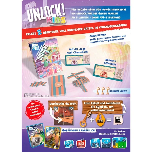 Asmodee Unlock! Kids - Chaos Im Park, Kartenspiel – Bild 4
