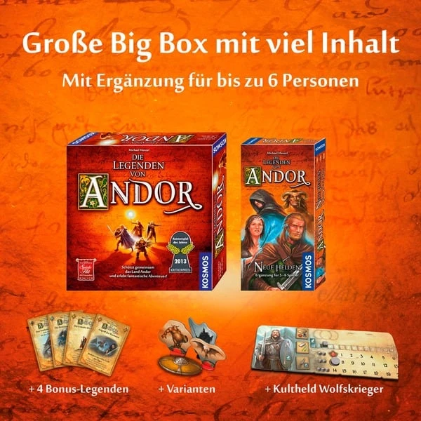 KOSMOS Die Legenden Von Andor - Big Box, Brettspiel – Bild 3