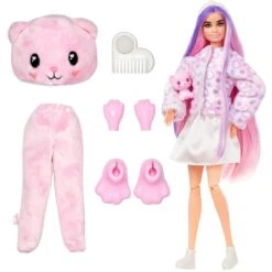 Mattel Barbie Cutie Reveal Cozy Cute Serie - Teddybär, Puppe