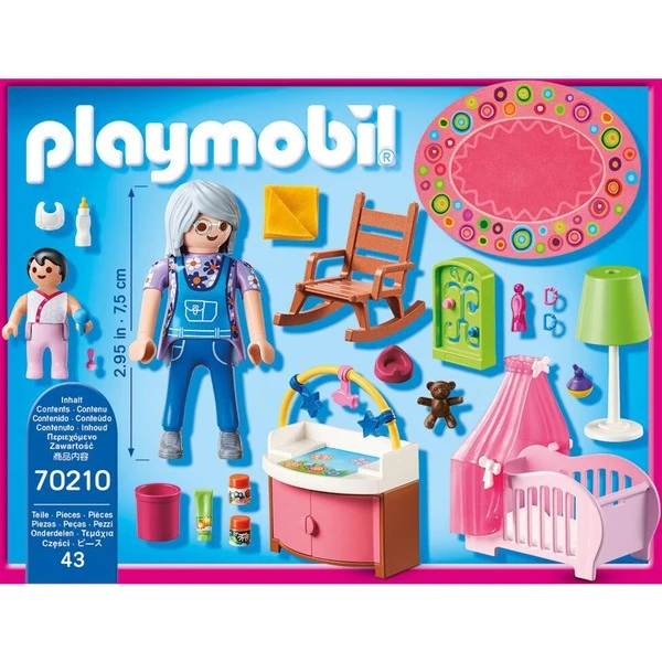 PLAYMOBIL 70210 Dollhouse Babyzimmer, Konstruktionsspielzeug – Bild 2