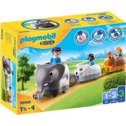 PLAYMOBIL 70405 1.2.3 Mein Schiebetierzug, Konstruktionsspielzeug