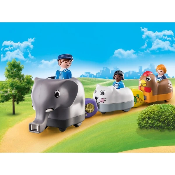 PLAYMOBIL 70405 1.2.3 Mein Schiebetierzug, Konstruktionsspielzeug – Bild 2