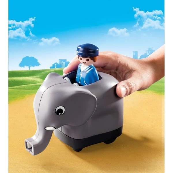 PLAYMOBIL 70405 1.2.3 Mein Schiebetierzug, Konstruktionsspielzeug – Bild 3