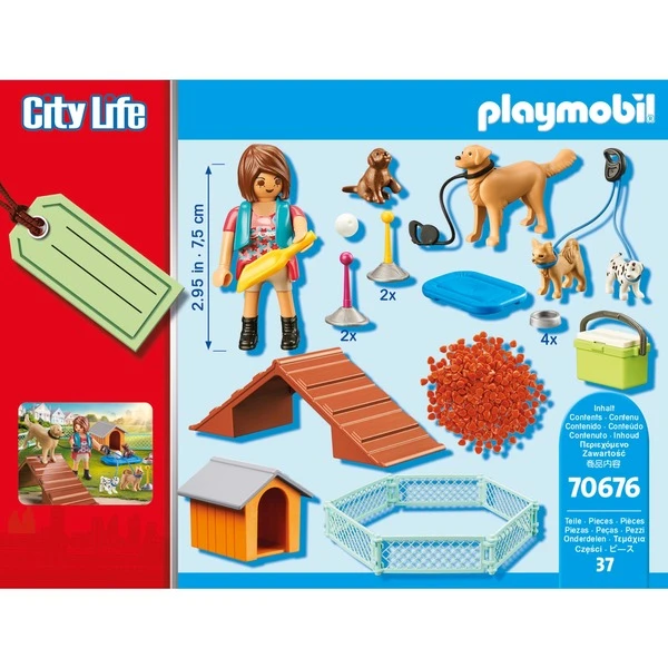 PLAYMOBIL 70676 City Life Geschenkset "Hundetrainerin", Konstruktionsspielzeug – Bild 3