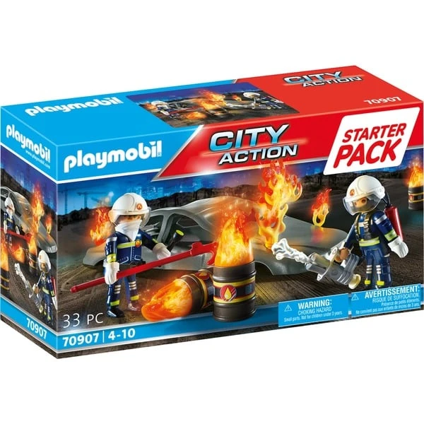 PLAYMOBIL 70907 City Action Starter Pack Feuerwehrübung, Konstruktionsspielzeug