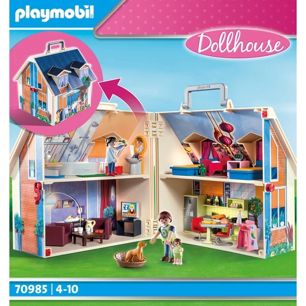 PLAYMOBIL 70985 Dollhouse Mitnehm-Puppenhaus, Konstruktionsspielzeug – Bild 4
