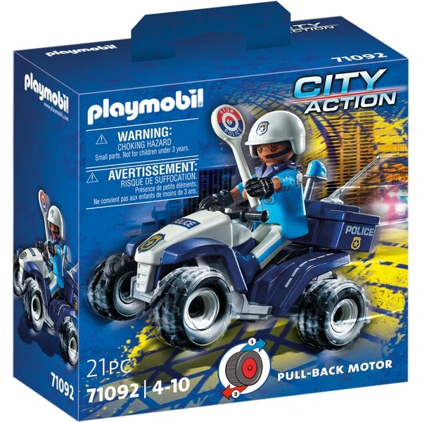 PLAYMOBIL 71092 City Action Polizei-Speed Quad, Konstruktionsspielzeug