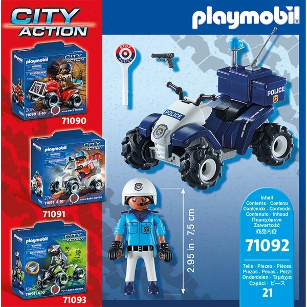 PLAYMOBIL 71092 City Action Polizei-Speed Quad, Konstruktionsspielzeug – Bild 5