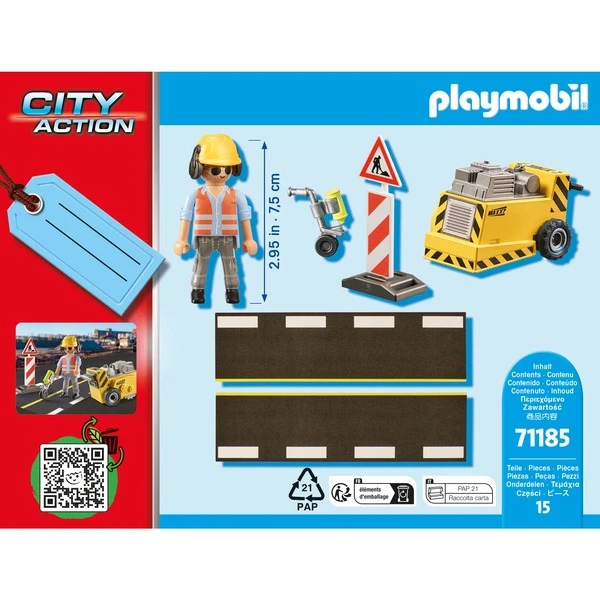 PLAYMOBIL 71185 Bauarbeiter Mit Kantenfräser, Konstruktionsspielzeug – Bild 3