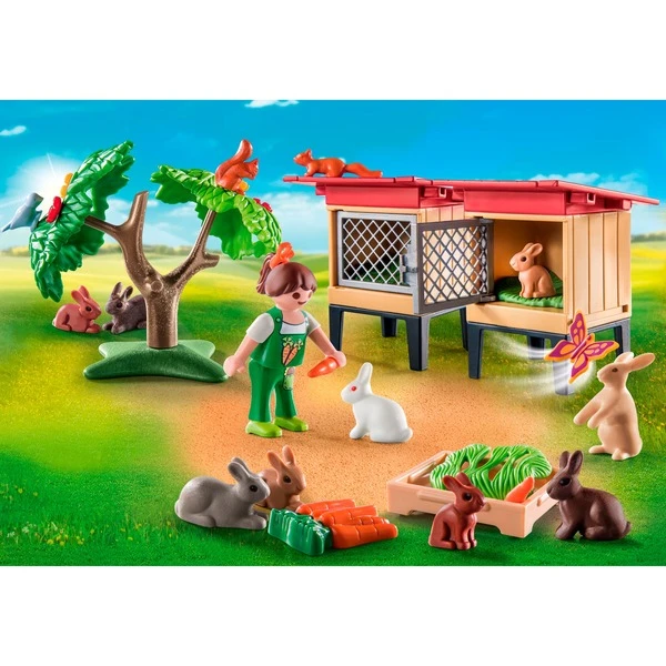 PLAYMOBIL 71252 Kaninchenstall, Konstruktionsspielzeug – Bild 3