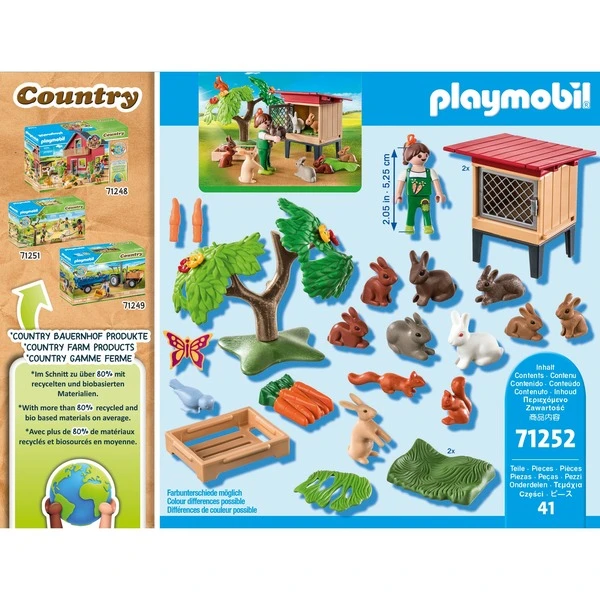 PLAYMOBIL 71252 Kaninchenstall, Konstruktionsspielzeug – Bild 4