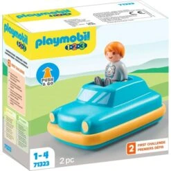 PLAYMOBIL 71323 1.2.3 Push & Go Car, Konstruktionsspielzeug