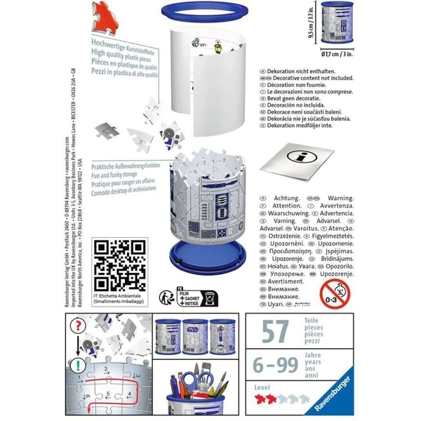 Ravensburger 3D Puzzel Utensilo Star Wars R2D2, Puzzle – Bild 3
