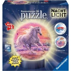 Ravensburger Nachtlicht Pferde Am Strand, Puzzle