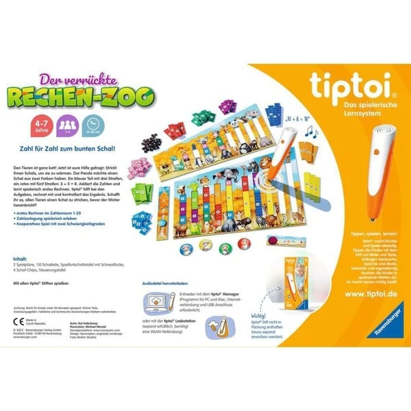 Ravensburger Tiptoi Der Verrückte Rechen-Zoo, Brettspiel – Bild 4