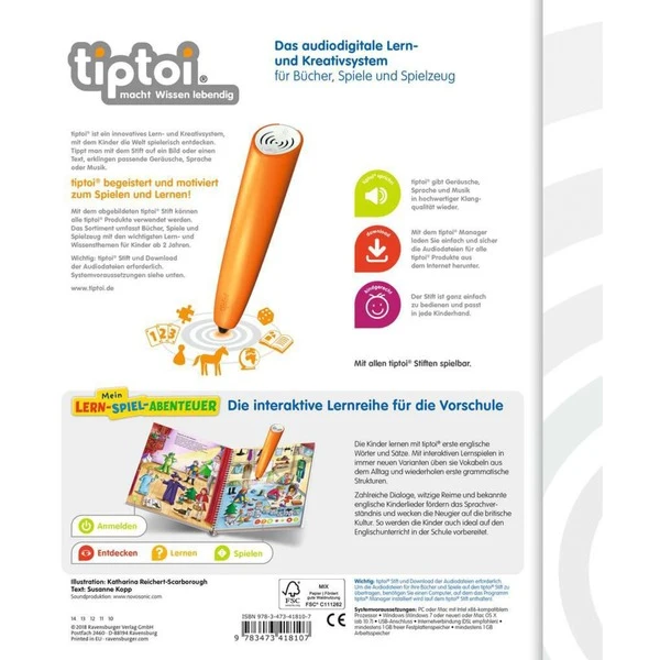 Ravensburger Tiptoi Mein Lern-Spiel-Abenteuer: Erstes Englisch, Lernbuch – Bild 4