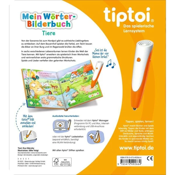 Ravensburger Tiptoi Mein Wörter-Bilderbuch: Tiere, Lernbuch – Bild 2