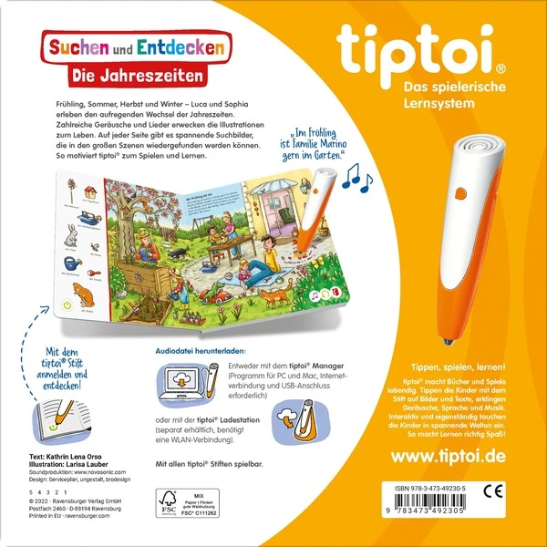 Ravensburger Tiptoi Suchen Und Entdecken: Die Jahreszeiten, Lernbuch – Bild 2