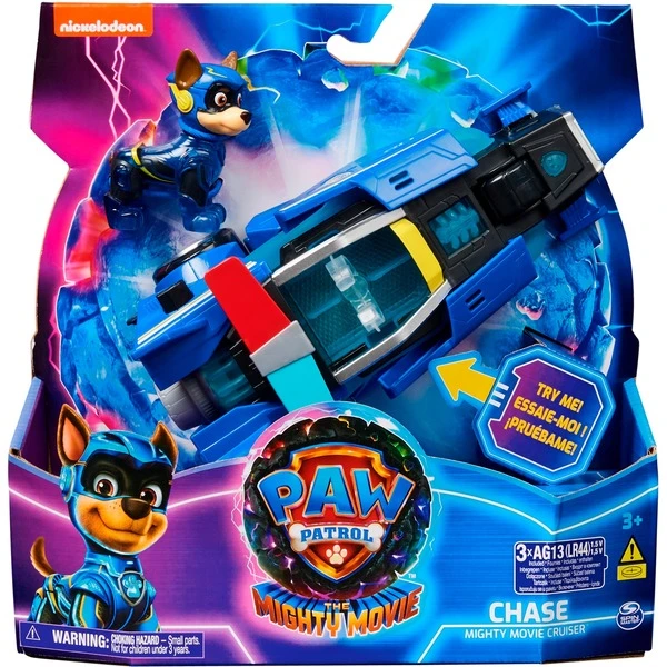 Spin Master Paw Patrol Mighty Kinofilm - Basis Fahrzeug Von Chase Mit Welpenfigur, Spielfahrzeug – Bild 3