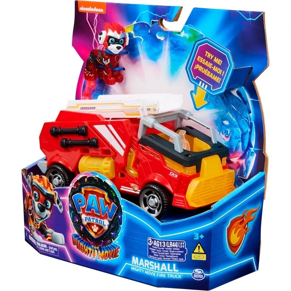 Spin Master Paw Patrol Mighty Kinofilm - Basis Fahrzeug Von Marshall Mit Welpenfigur, Spielfahrzeug – Bild 3