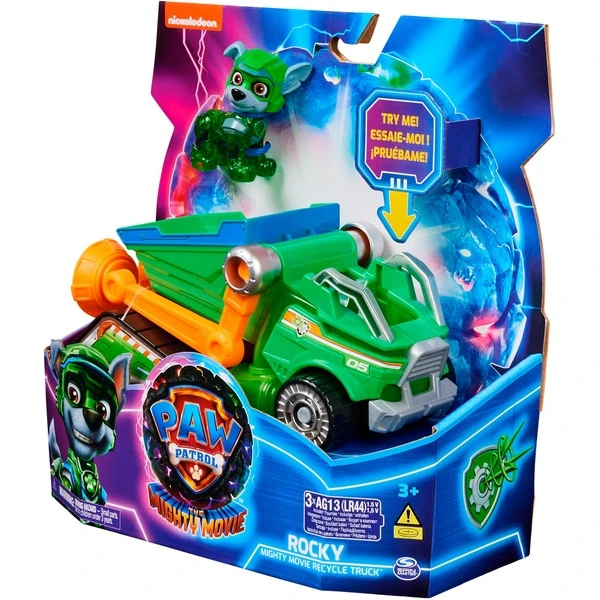 Spin Master Paw Patrol Mighty Kinofilm - Basis Fahrzeug Von Rocky Mit Welpenfigur, Spielfahrzeug – Bild 4