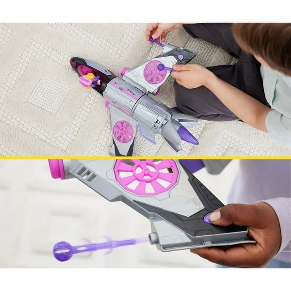 Spin Master Paw Patrol: Der Mighty Kinofilm, Skyes Deluxe Superhelden-Jet Inkl. Skye Figur, Spielfahrzeug – Bild 5