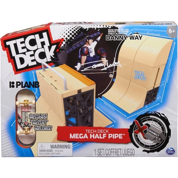 Spin Master Tech Deck Danny Way Mega Half Pipe X-Connect Park Creator, Spielfahrzeug