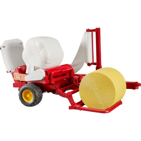 Bruder Ballenwickler Mit Ockerbraunem Und Schwarzem Rundballen, Modellfahrzeug